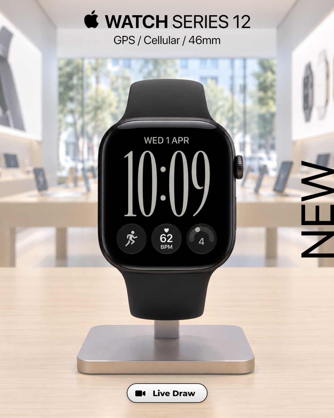 Apple Watch Series 12 GPS & Cellular 46mm in Black