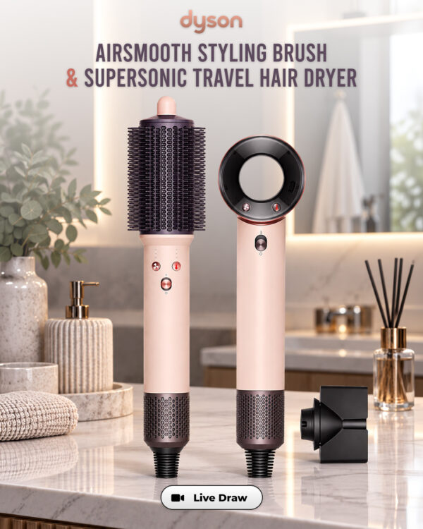 Dyson Airsmooth Styling Brush & Supersonic Travel Hair Dryer