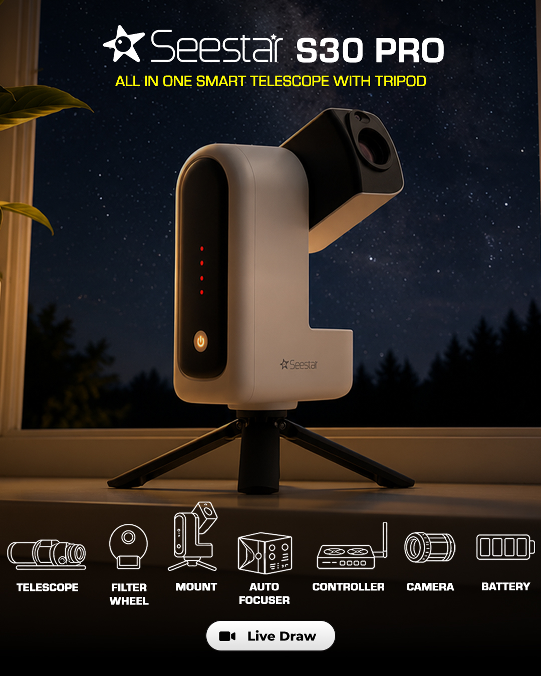 ZWO Seestar S30 Pro Smart Telescope