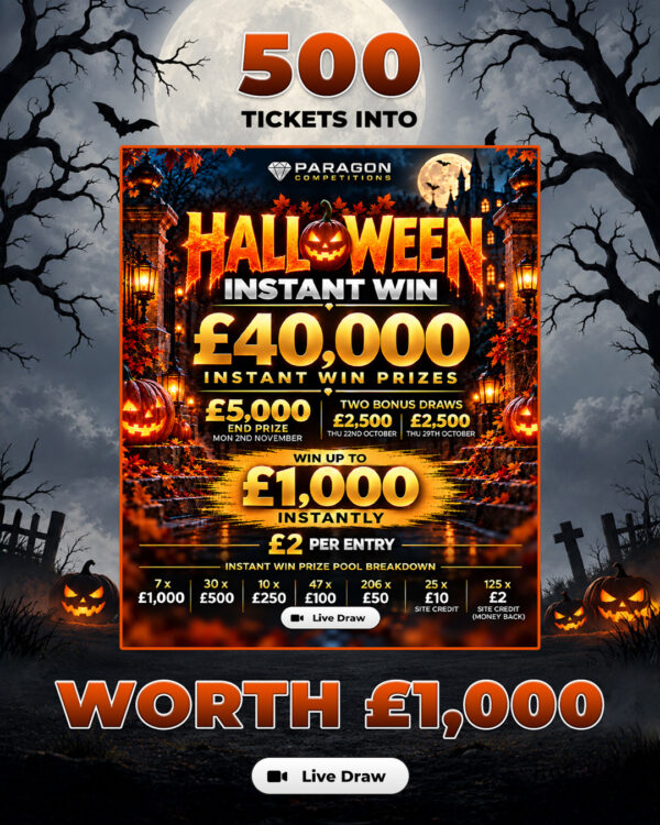 Win 500 Entries Into The Halloween Instant Win Competition