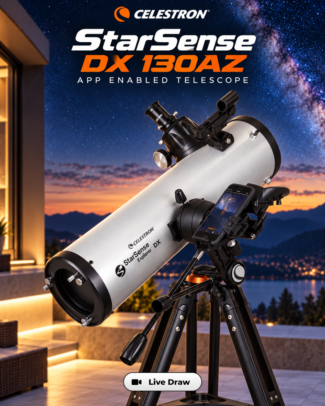 Celestron Starsense DX130AZ App Enabled Telescope