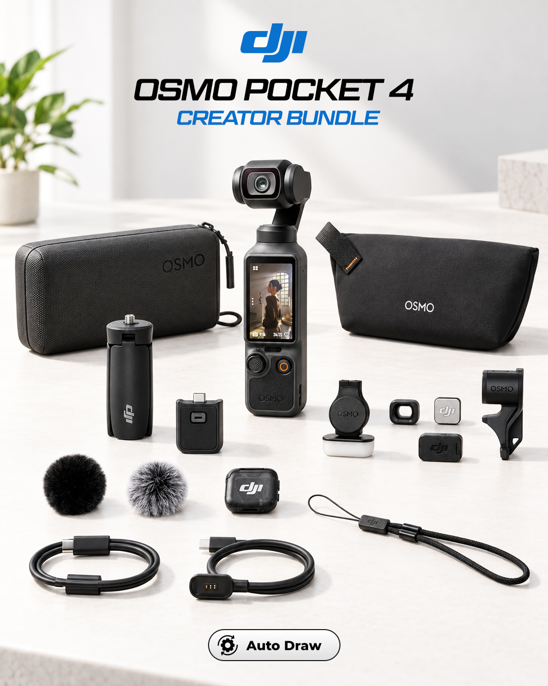 DJI Osmo Pocket 4 Gimbal Camera Creator Combo