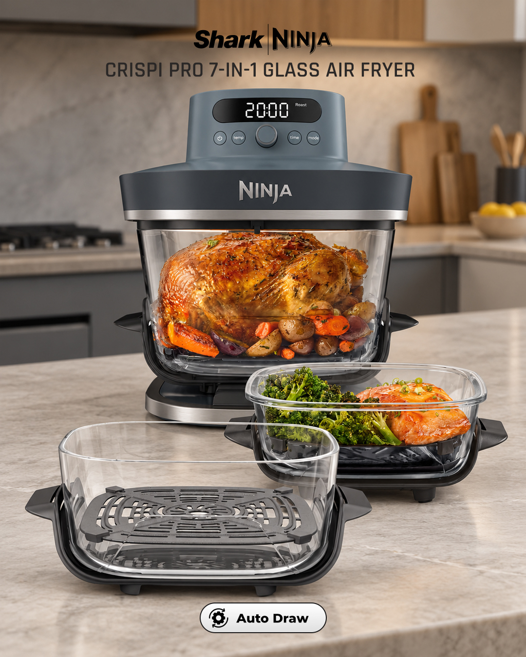Ninja CRISPi PRO 7-in-1 Glass Air Fryer