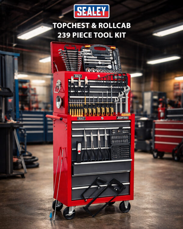 Sealey Topchest & Rollcab 239 Piece Tool Kit